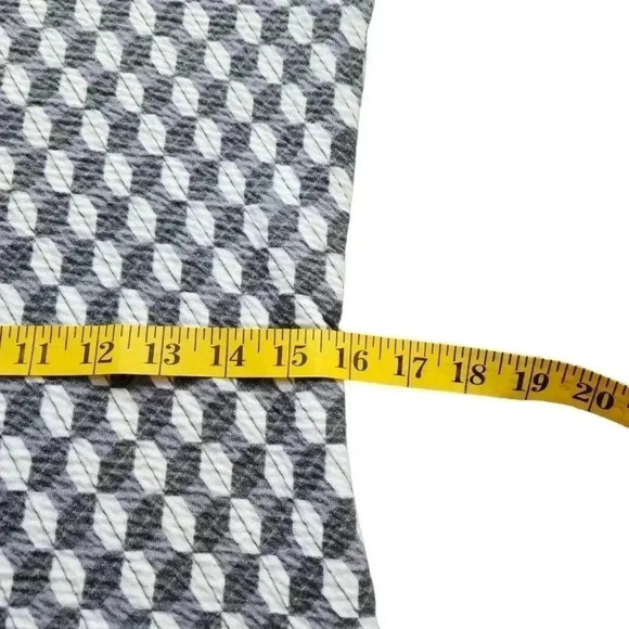 & Other Stories Dress Quilted Long Sleeves Grey White Jacquard Print Women's 10 - Picture 13 of 14